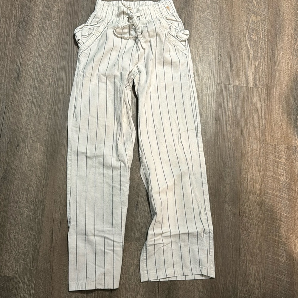 Sienna Sky Straight White Striped Pants